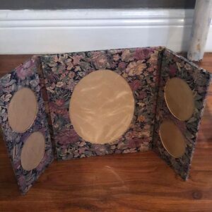 Liberty of London padded Multi Picture frame floral print rose black tan made in